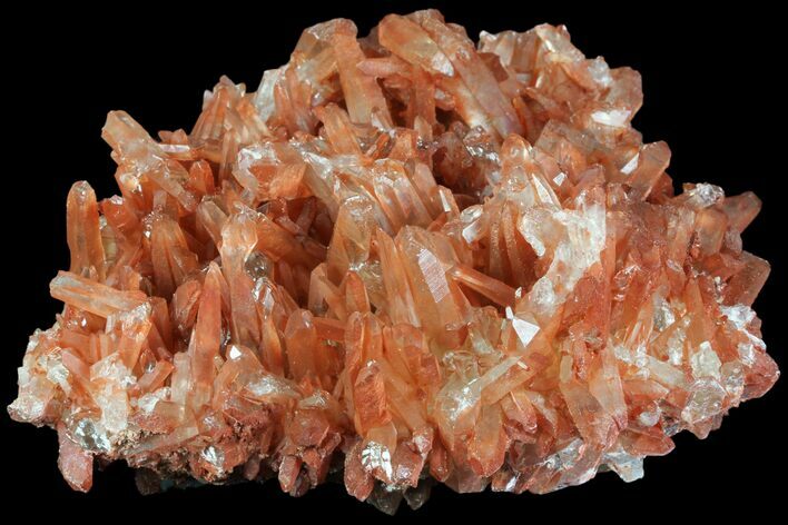 Natural, Red Quartz Crystal Cluster - Morocco #84378